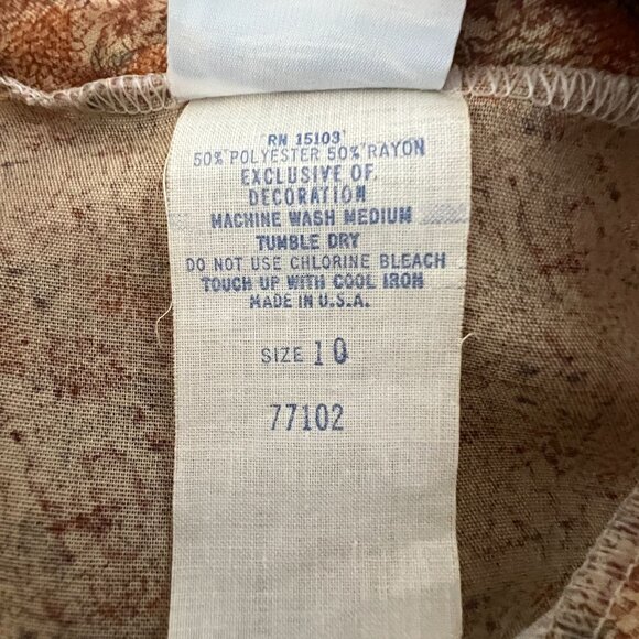 Vintage 70s Cinderella Prairie Dress Lace Ruffle Floral Western Sz 10 *READ* USA - Picture 7 of 10